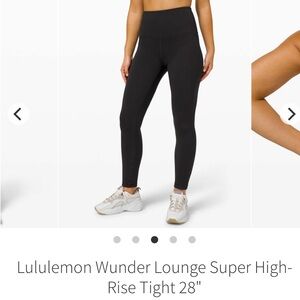 Lululemon Wunder Lounge super high rise tight size 16